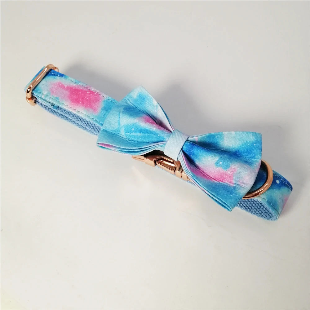 Colorful Personalized Dog Collar and Leash Set