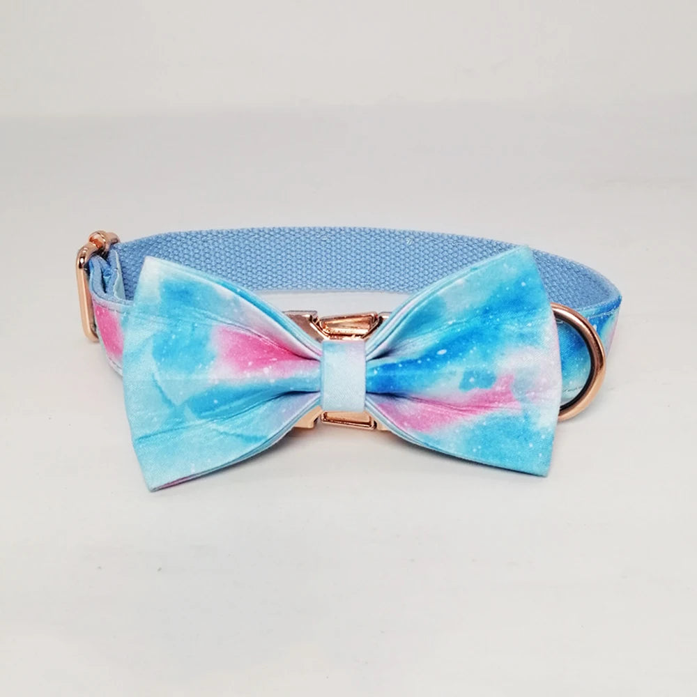 Colorful Personalized Dog Collar and Leash Set