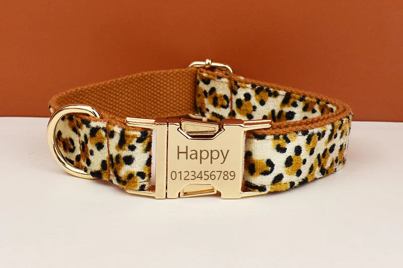 Leopard Print - Pet Collar Leashes & Harness Set
