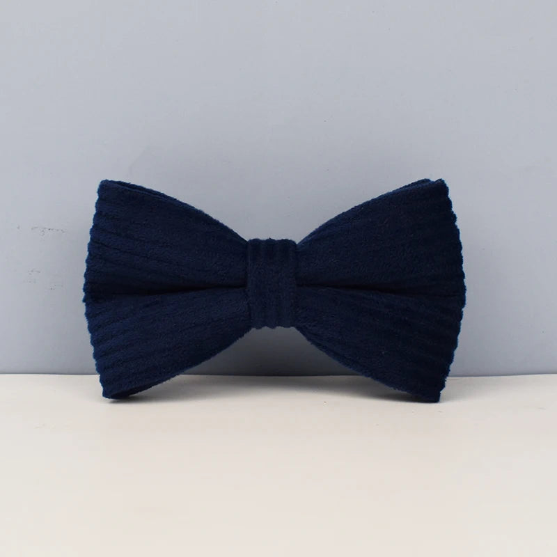 Deep Blue Corduroy Pet Collar And Leash Set