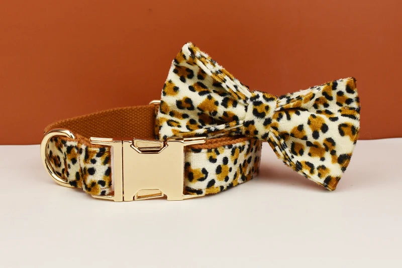 Leopard Print - Pet Collar Leashes & Harness Set
