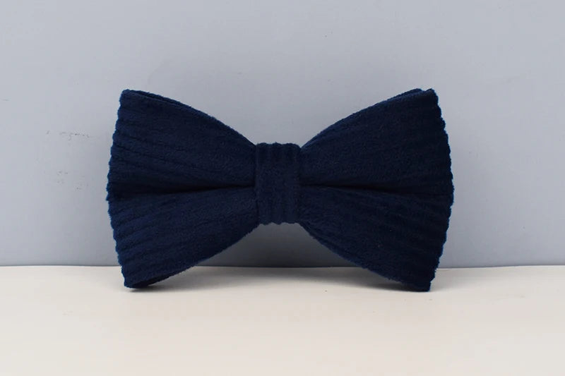 Deep Blue Corduroy Pet Collar And Leash Set