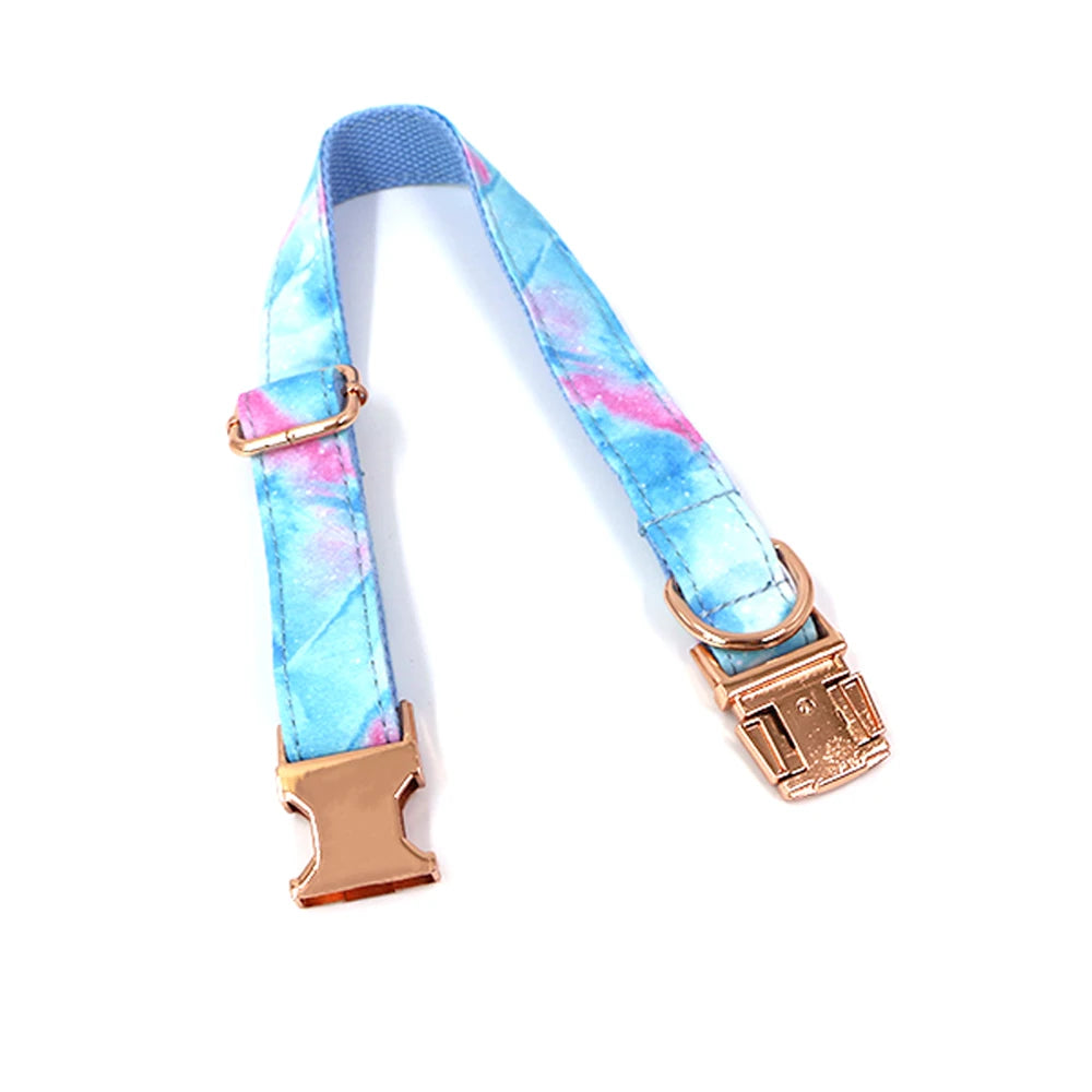 Colorful Personalized Dog Collar and Leash Set