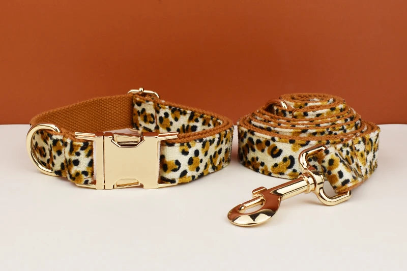 Leopard Print - Pet Collar Leashes & Harness Set