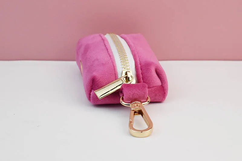 Rose Red Velvet Pet Collar And Leash Set