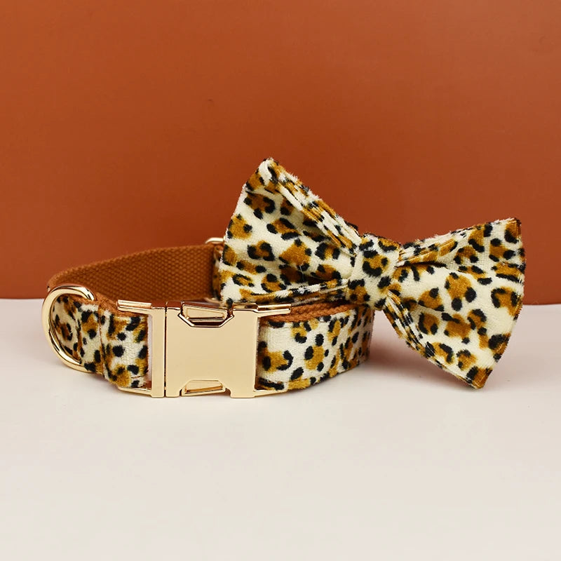 Leopard Print - Pet Collar Leashes & Harness Set