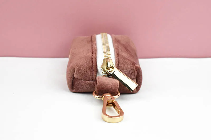 Dusty Pink Velvet Pet Collar And Leash Set with Nameplate