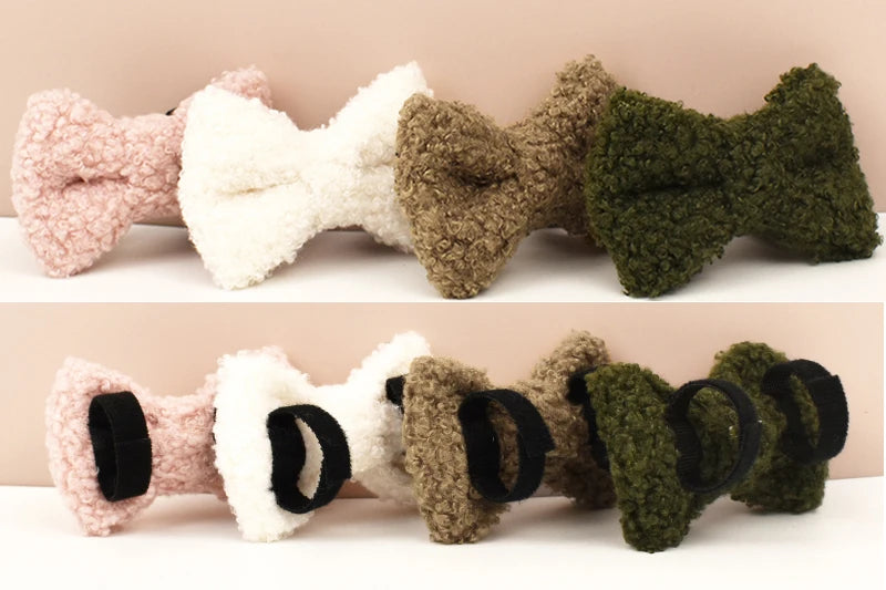Teddy Fur Cat Collar With Bell Accessory - Custom Name Engraving