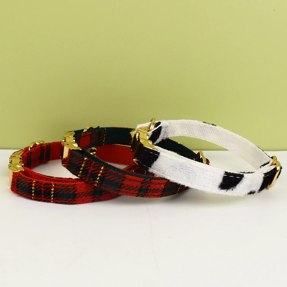 Personalized Velvet Collar with Custom Name for Cats. Soft, Stylish & Comfortable