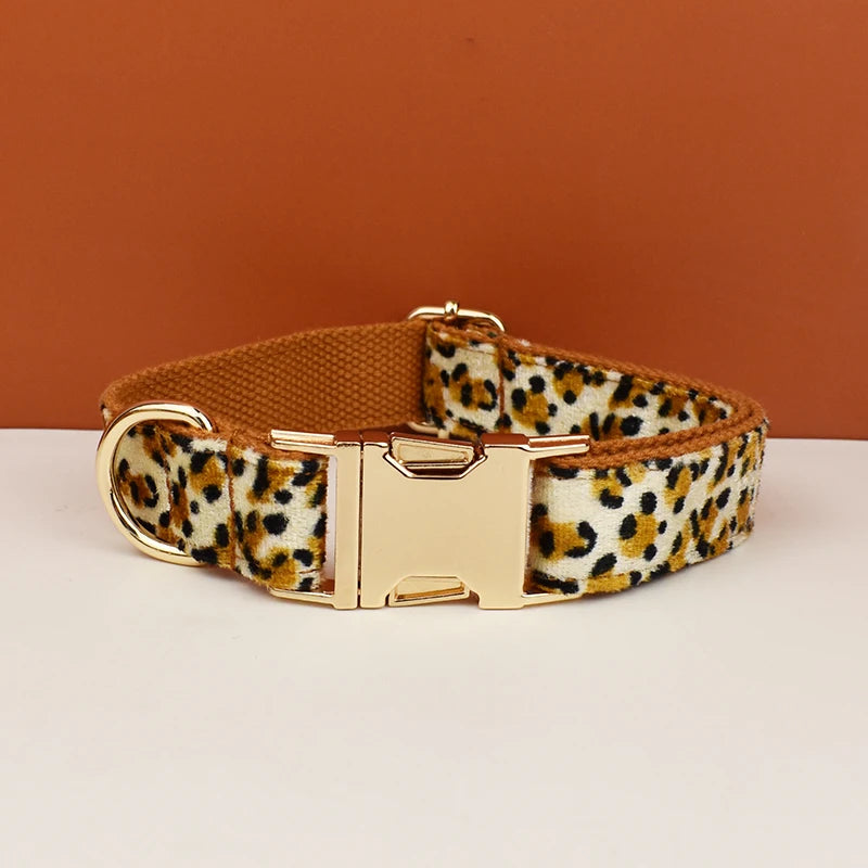 Leopard Print  - Pet Collar Leashes & Harness Set