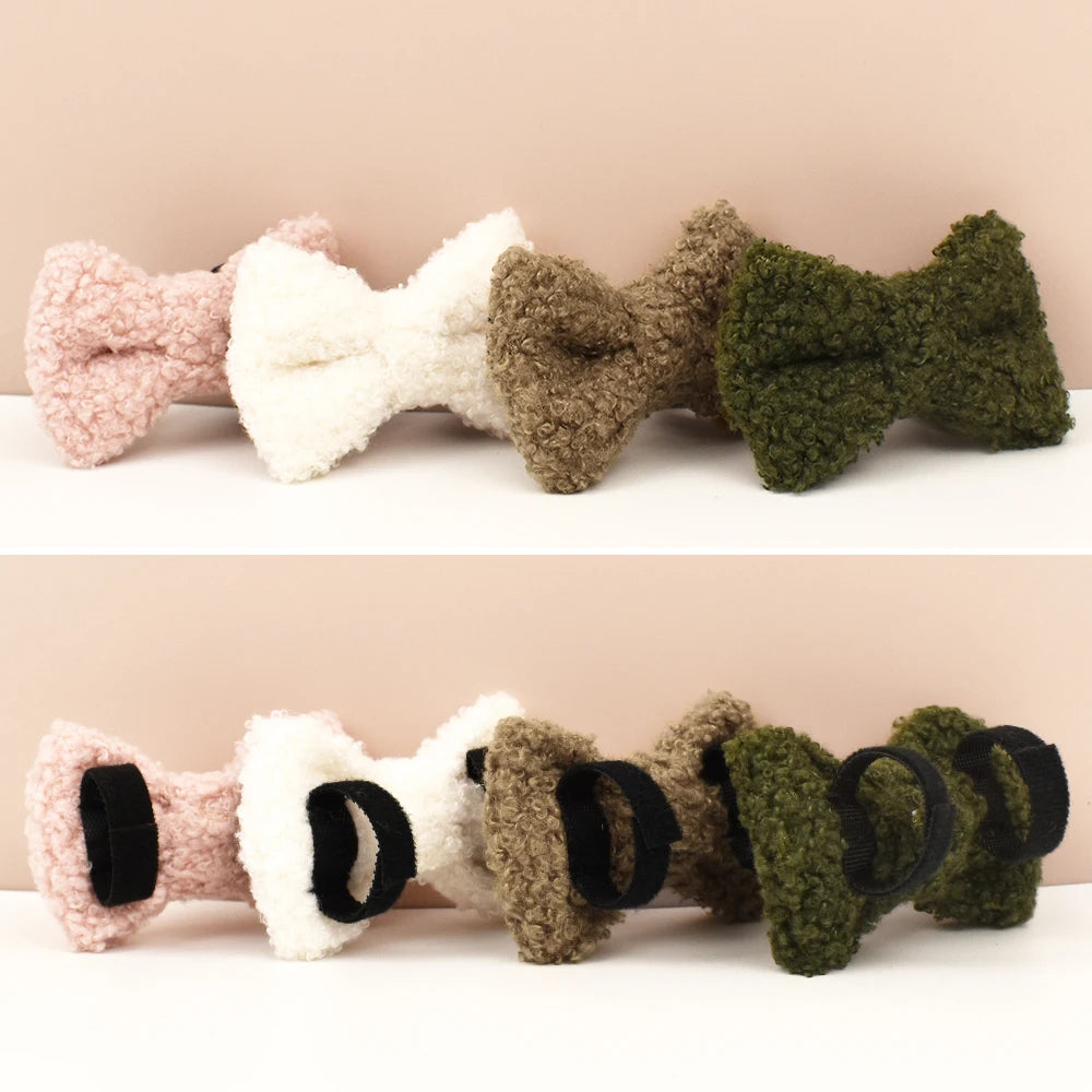 Teddy Fur Cat Collar With Bell Accessory - Custom Name Engraving