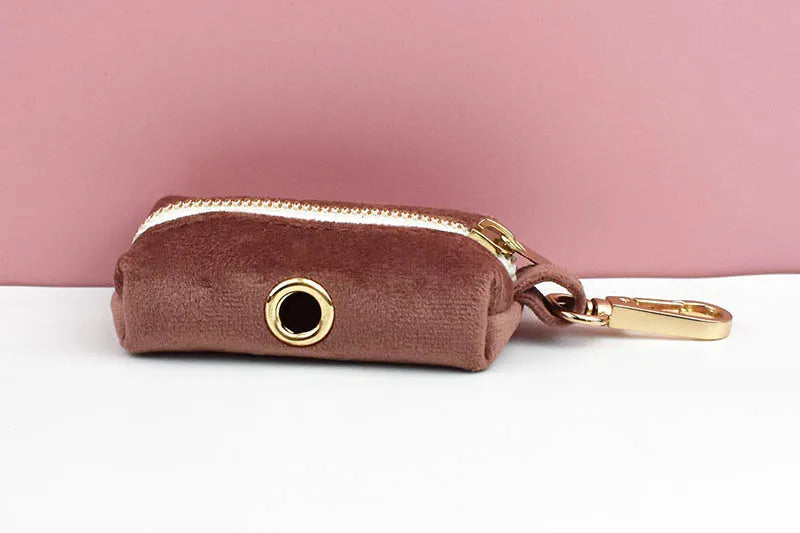 Dusty Pink Velvet Pet Collar And Leash Set with Nameplate